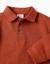 Sweat en coton à col polo et imprimé Orange 3 - vertbaudet enfant 