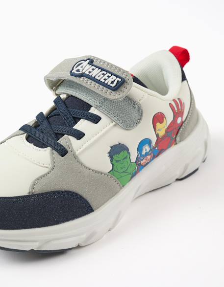 Baskets bi-matière avec les avengers Blanc 4 - vertbaudet enfant 