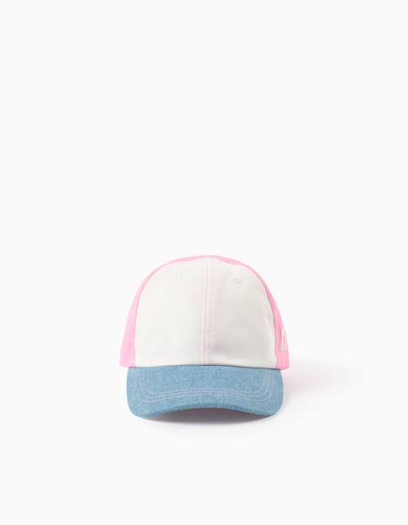 Fille-Casquette en coton avec bloque de couleurs