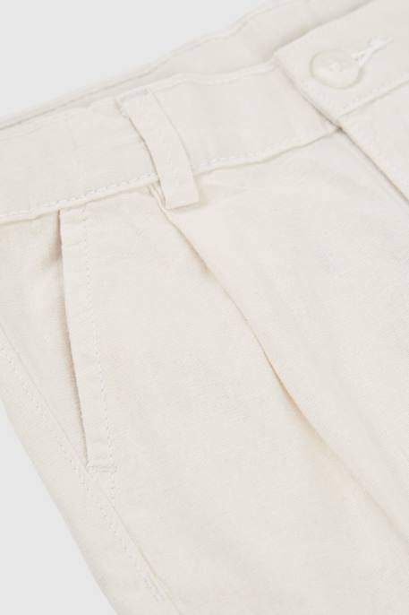Pantalon enfant lin Blanc 3 - vertbaudet enfant 