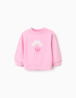 -Sweat en coton avec imprimé floral à l'avant