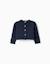 Cardigan en maille court avec nœuds Bleu 1 - vertbaudet enfant 