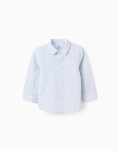 Bébé-Chemise, blouse-Chemise en coton et lin à motif cercles