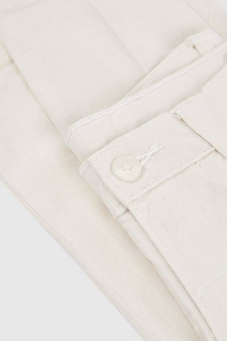 Pantalon enfant lin Blanc 4 - vertbaudet enfant 