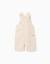 Salopette en coton dobby avec poches Blanc 2 - vertbaudet enfant 