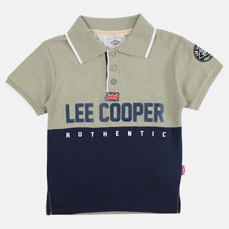 Polo manches courtes garçon imprimé Beige+Marine+Noir+Vert 18 - vertbaudet enfant 