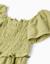 Combinaison en coton à jambe large et broderie anglaise Beige clair+Vert clair 7 - vertbaudet enfant 
