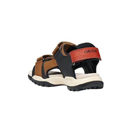 Sandales en cuir  à scratch Marron clair   rust+Navy orange 4 - vertbaudet enfant 