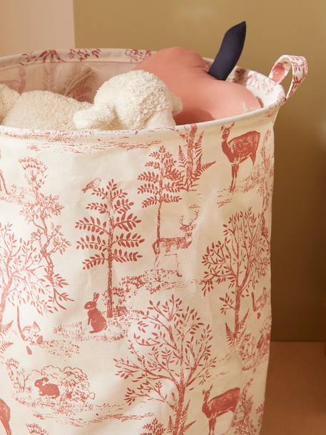Bac de rangement rond esprit toile de jouy Bleu+Rose+Vert 4 - vertbaudet enfant 