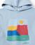 Sweat en coton à capuche et imprimé art thinker Bleu clair 3 - vertbaudet enfant 