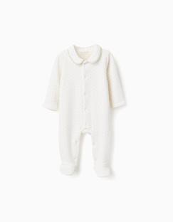 Grenouillère avec doublure en peluche douce et pois  - vertbaudet enfant