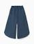 Pantalon en lyocell à jambe large et taille élastique Bleu foncé 1 - vertbaudet enfant 