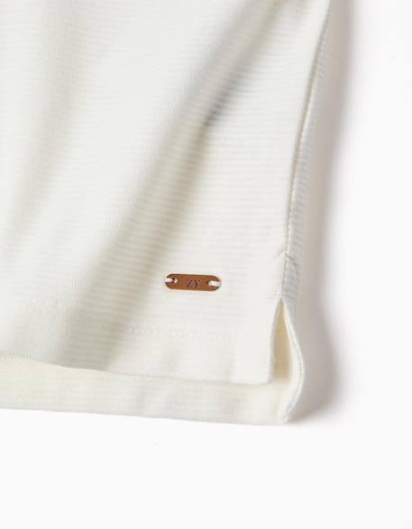 Polo en coton côtelé Blanc 4 - vertbaudet enfant 