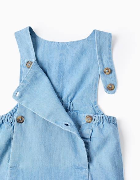 Combinaison en jean avec élastique Bleu 3 - vertbaudet enfant 