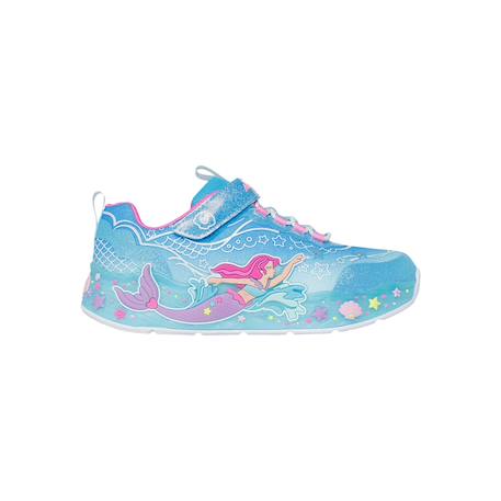 Baskets basses  à scratch Mermaid Dreams - fille Bleu multi+Lvmt levender multi 1 - vertbaudet enfant 