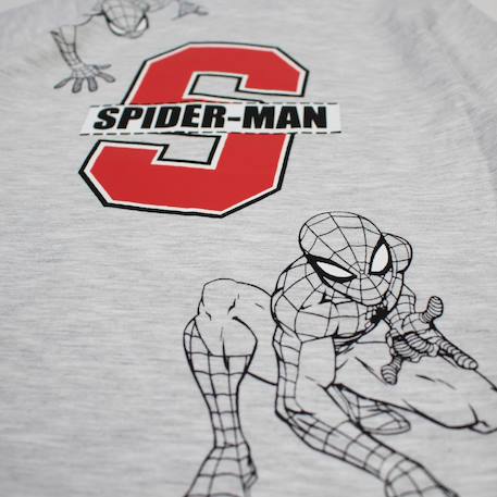 T-shirt manches courtes garçon à imprimé spiderman Gris+Violet 2 - vertbaudet enfant 