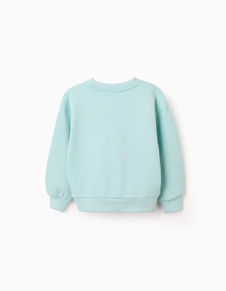 Sweat en coton avec imprimé always inspired Bleu clair+Jaune clair 2 - vertbaudet enfant 