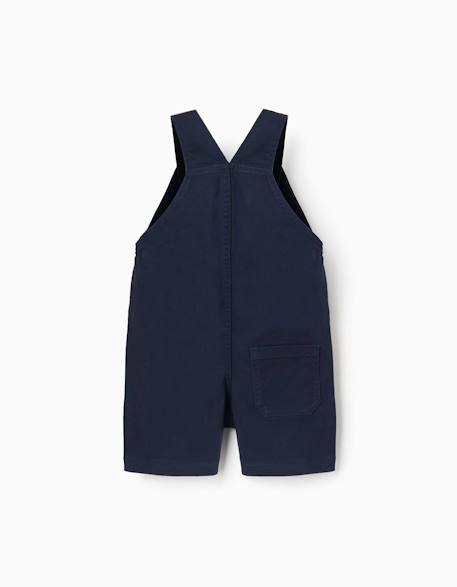 Salopette courte en sergé avec poches Bleu foncé 2 - vertbaudet enfant 
