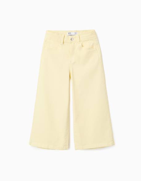 Fille-Pantalon en sergé de coton à jambe large