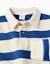 Sweat en coton rayé avec col polo Bleu foncé 4 - vertbaudet enfant 