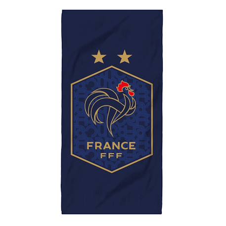 Serviette de bain et de plage imprimée 100% coton, fff triomphe Bleu 1 - vertbaudet enfant 