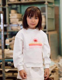 -Sweat en coton avec imprimé floral à l'avant