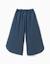 Pantalon en lyocell à jambe large et taille élastique Bleu foncé 2 - vertbaudet enfant 