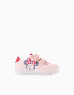 Chaussures-Baskets bi-matière lumineuses avec minnie
