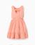 Robe en coton à pois suisses et découpes Orange clair 2 - vertbaudet enfant 