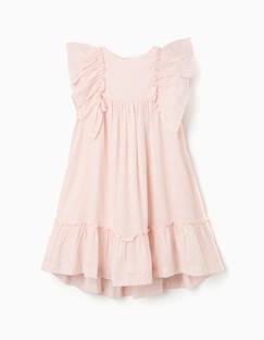 Robe en crêpe à volants et lurex  - vertbaudet enfant
