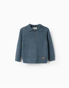 -Pull en maille à col polo