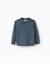 Pull en maille à col polo Bleu foncé 1 - vertbaudet enfant 