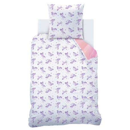 Parure de lit imprimée, l'école des licornes, unicorn academy stars Violet 4 - vertbaudet enfant 