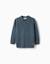 Pull en maille à col polo Bleu foncé 1 - vertbaudet enfant 