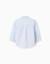 Chemise en coton et lin à motif cercles Bleu clair 2 - vertbaudet enfant 
