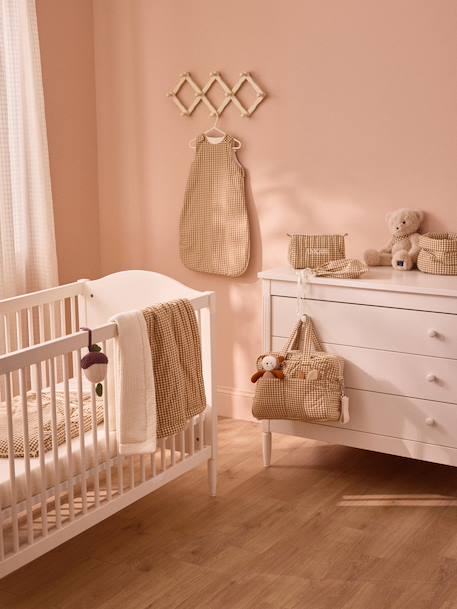 Nid d'ange en percale de coton Vichy caramel 4 - vertbaudet enfant 