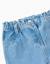 Pantalon baggy en jean à taille paperbag Bleu clair 3 - vertbaudet enfant 