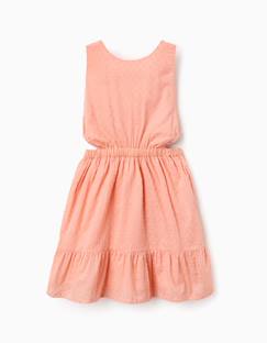 Robe en coton à pois suisses et découpes  - vertbaudet enfant