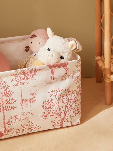 Bac de rangement rectangle esprit toile de jouy Bleu+Rose+Vert 4 - vertbaudet enfant 