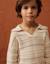 Pull en maille de coton à col polo Blanc 1 - vertbaudet enfant 