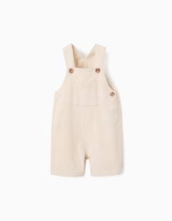 -Salopette en coton dobby avec poches
