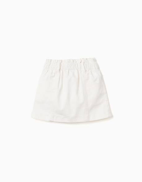 Fille-Jupe en sergé avec taille paperbag et poches