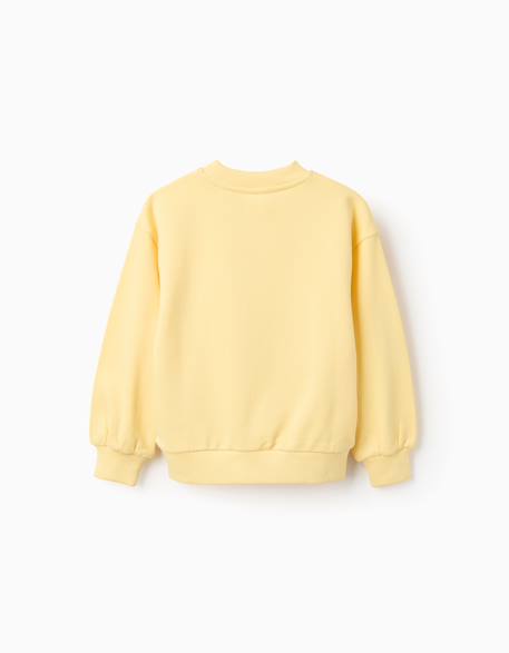 Sweat en coton avec imprimé always inspired Bleu clair+Jaune clair 5 - vertbaudet enfant 