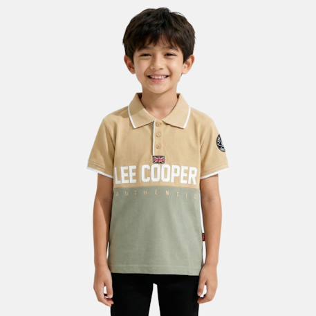 Polo manches courtes garçon imprimé Beige+Marine+Noir+Vert 1 - vertbaudet enfant 