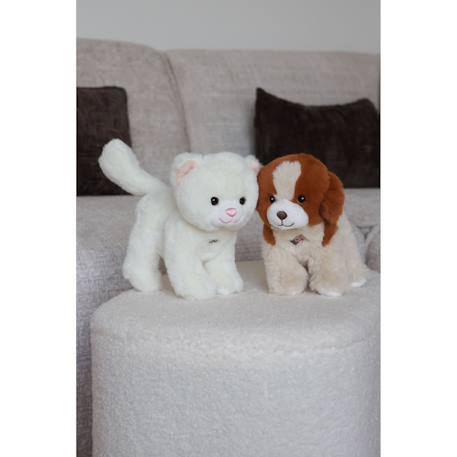 Peluche - dogz & kats sonores 18 cm - chat Blanc 4 - vertbaudet enfant 