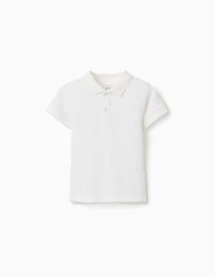 Polo en coton, à manches courtes, boutons  - vertbaudet enfant