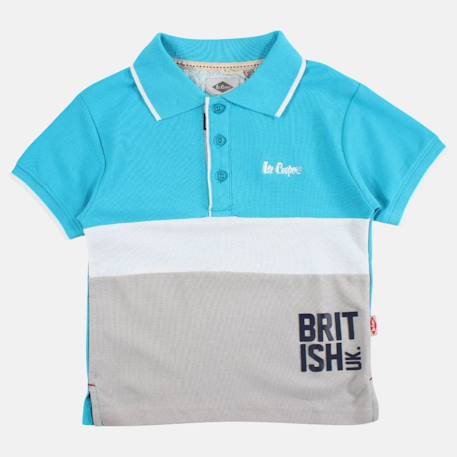 Polo manches courtes garçon imprimé Bleu+Marine+Noir+Rouge 3 - vertbaudet enfant 