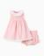 Robe en popeline + bloomer à volants Rose clair 1 - vertbaudet enfant 