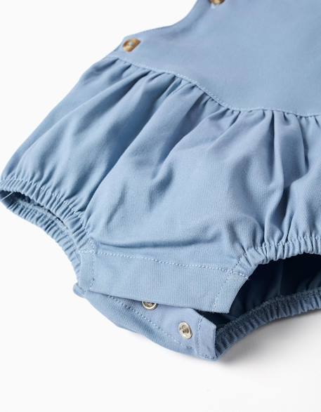 Combinaison en sergé de coton Bleu clair 4 - vertbaudet enfant 