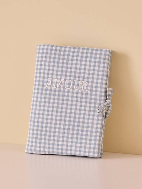 Housse pour carnet de santé en gaze vichy Vichy caramel+Vichy vert 4 - vertbaudet enfant 